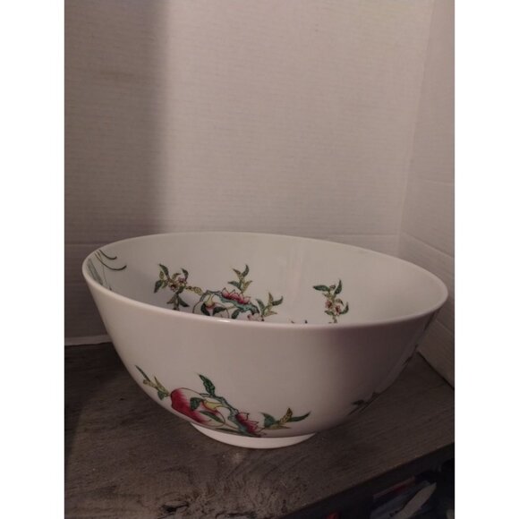12" Lord & Taylor Japanese Porcelain Bowl With Floral Motif - Picture 1 of 7